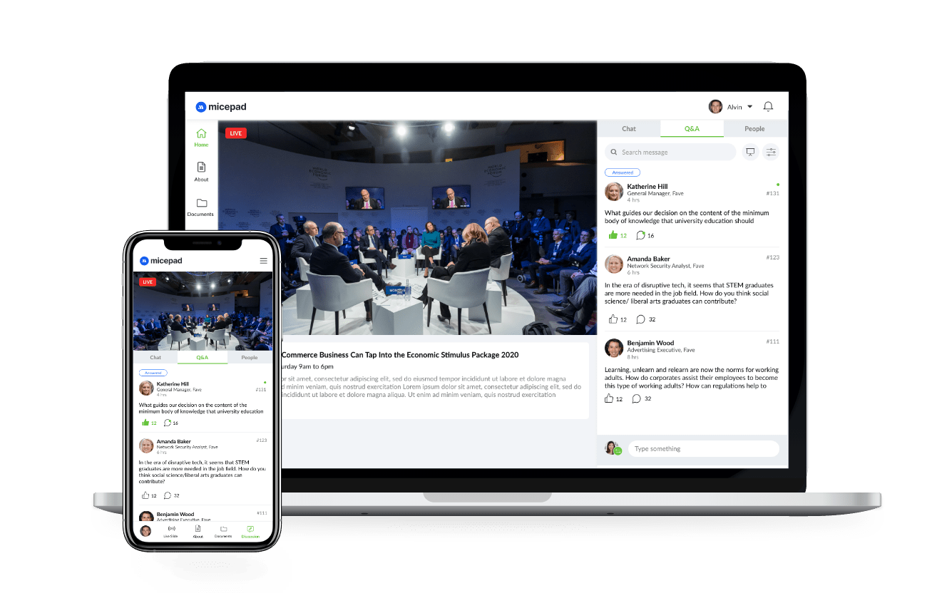 mobile event app - micepad