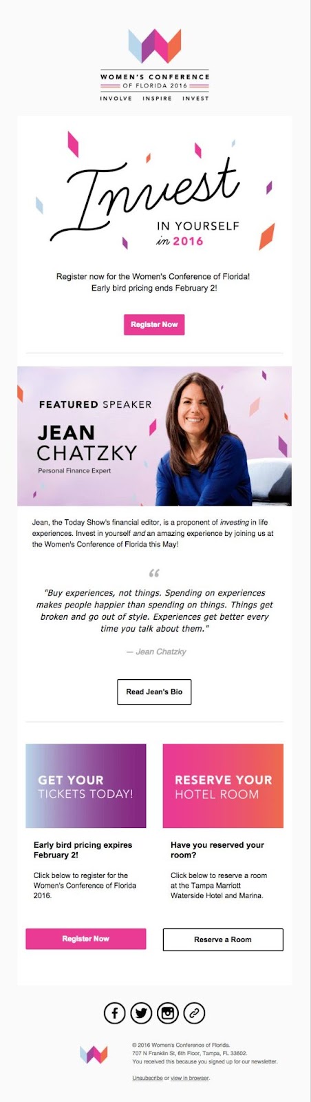 event email marketing is a great way to remind your attendees